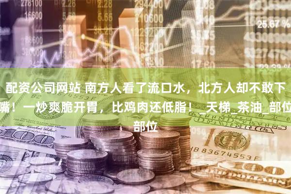 配资公司网站 南方人看了流口水，北方人却不敢下嘴！一炒爽脆开胃，比鸡肉还低脂！_天梯_茶油_部位
